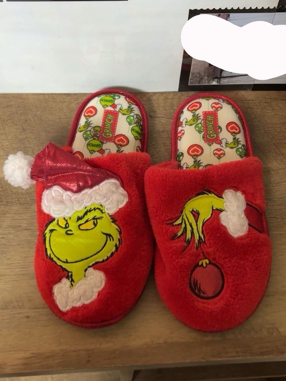 The Grinch Red Women’s Plush Slippers